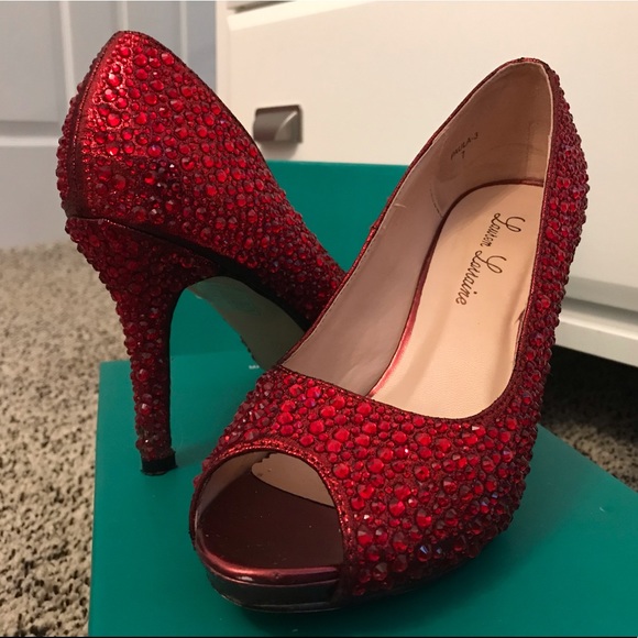 Red Rhinestone Heels - Picture 2 of 4